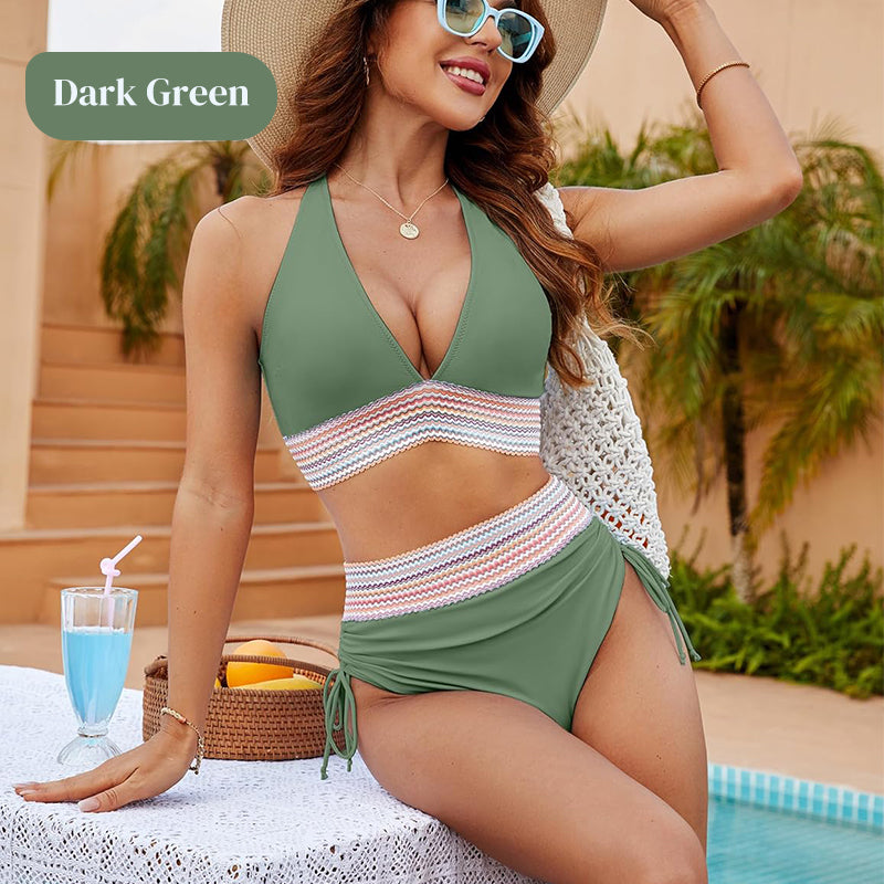 2025 Ny Bikini med hög midja för kvinnor Separat set