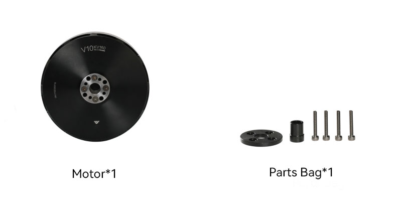  V10 KV160V Type Motors for Multirotor Aircraft
