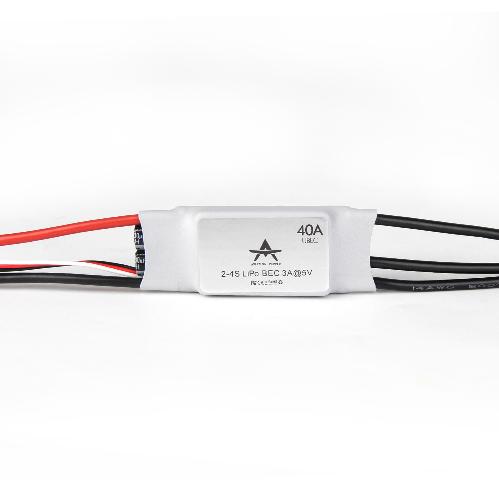  AT40A ESC Supports 2-4S Lipo batteries For Fixed Wing Drones