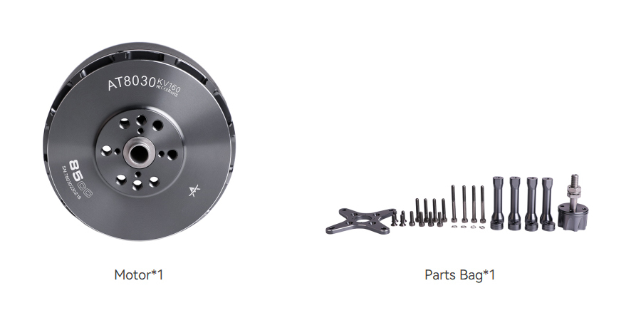  AT8030 85CC Airplane Fixed Wing Long Shaft Brushless Motor -160KV/190KV