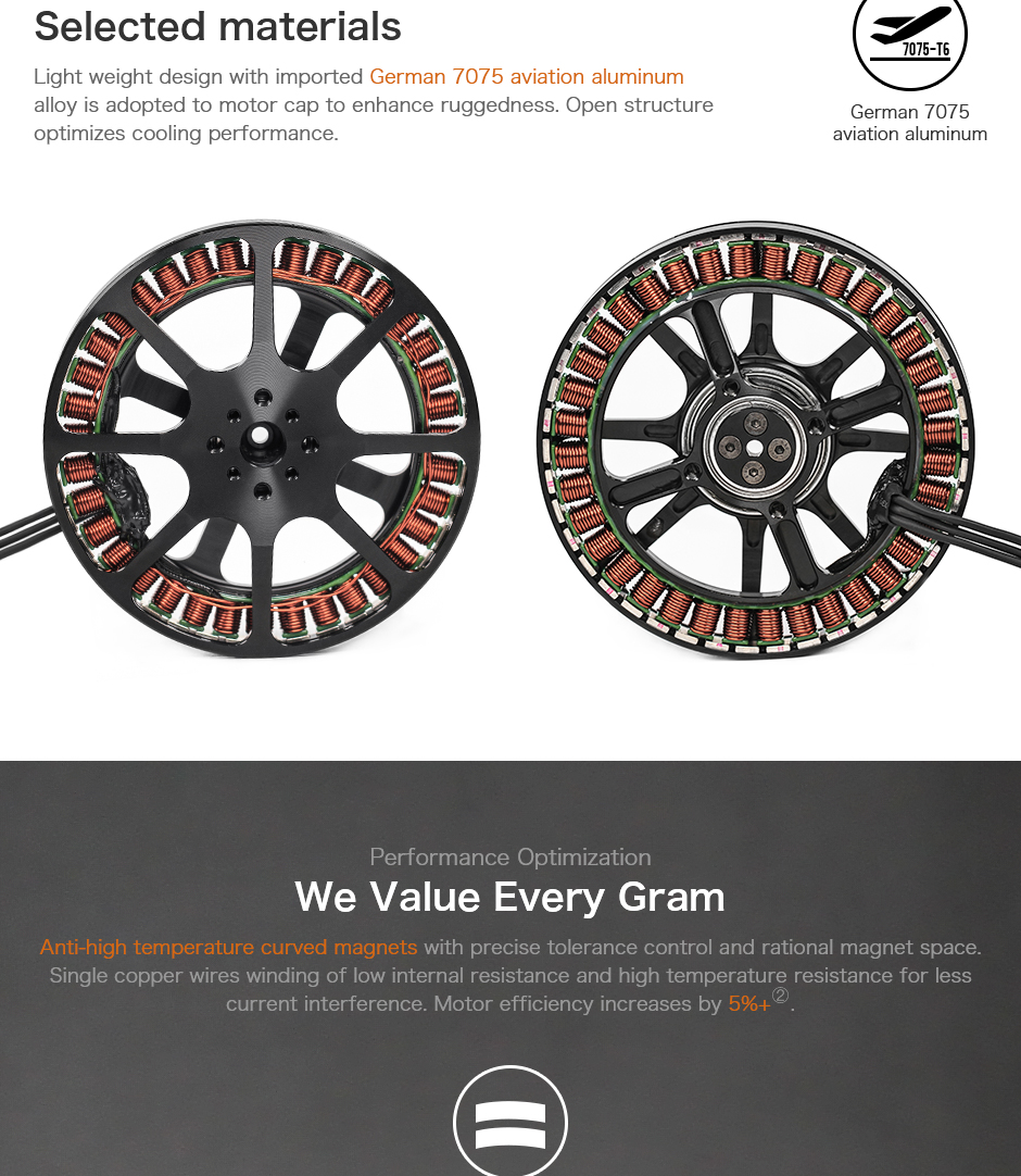 German 7075 aviation aluminum,anti-high temperature curved magnets