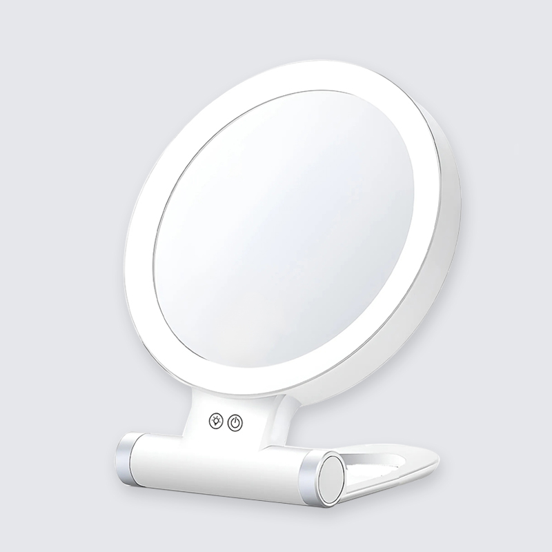 Folding beauty mirror