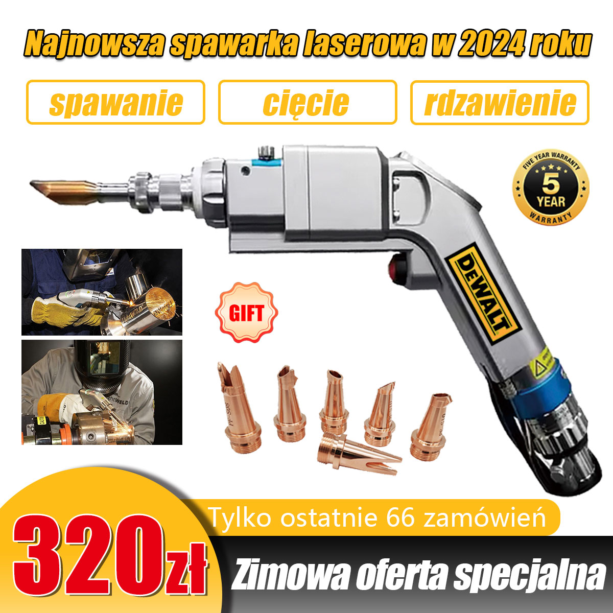 2024 spawanie + cięcie + usuwanie rdzy 8000W