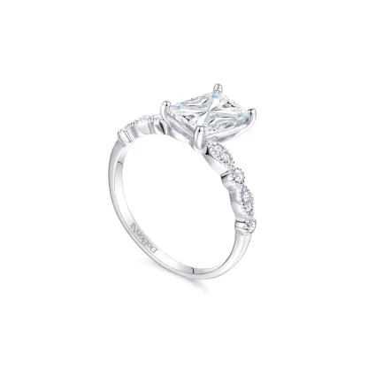 Affordable-Emerald-Cut-Wedding-Ring-Aurora Ring