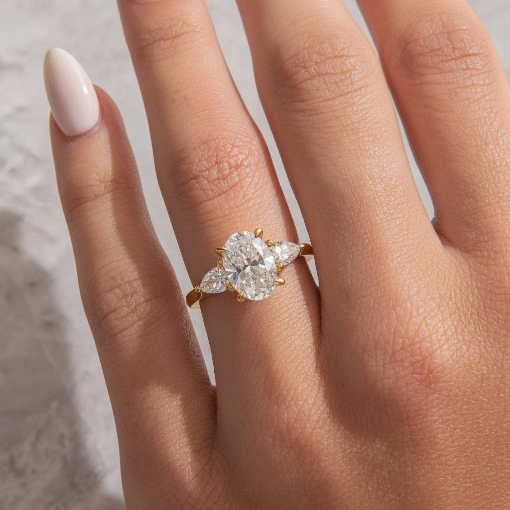 Affordable Three-Stone Engagement Ring