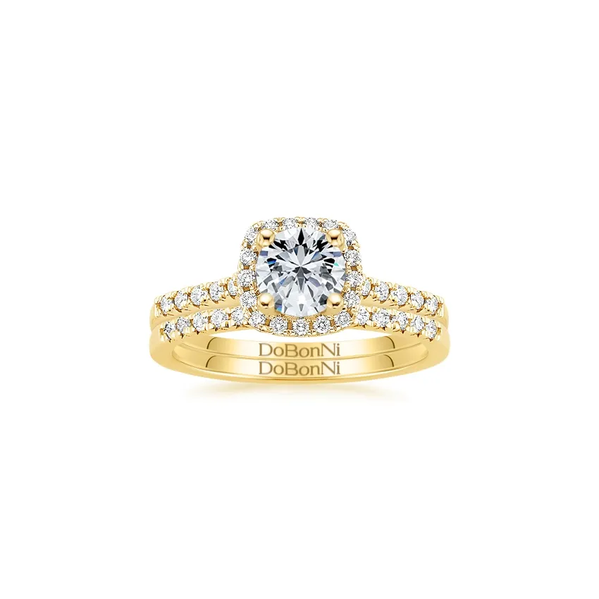 Affordable Wedding Rings DoBonNi Gloria Ring Set - Gold