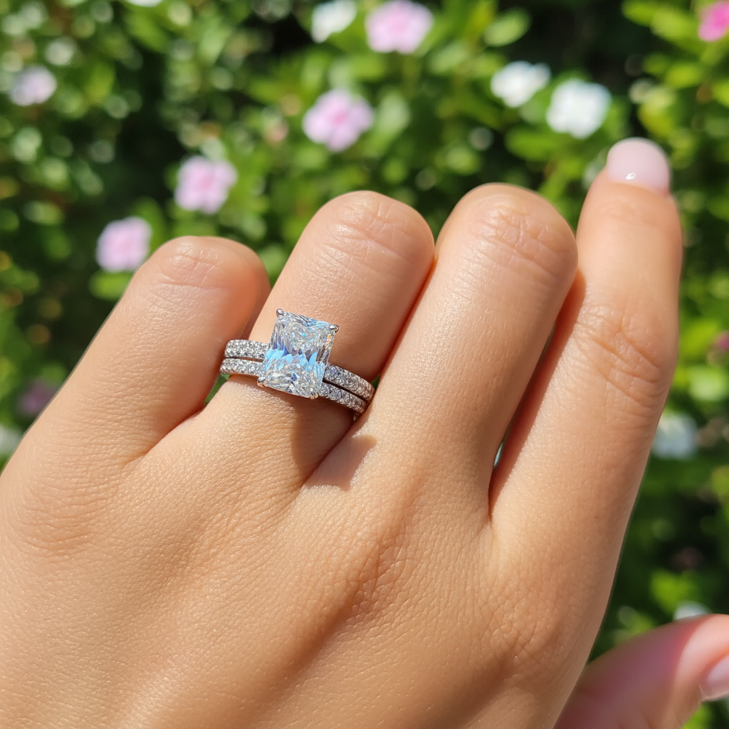 Beautiful Radiant Cut Engagement Ring