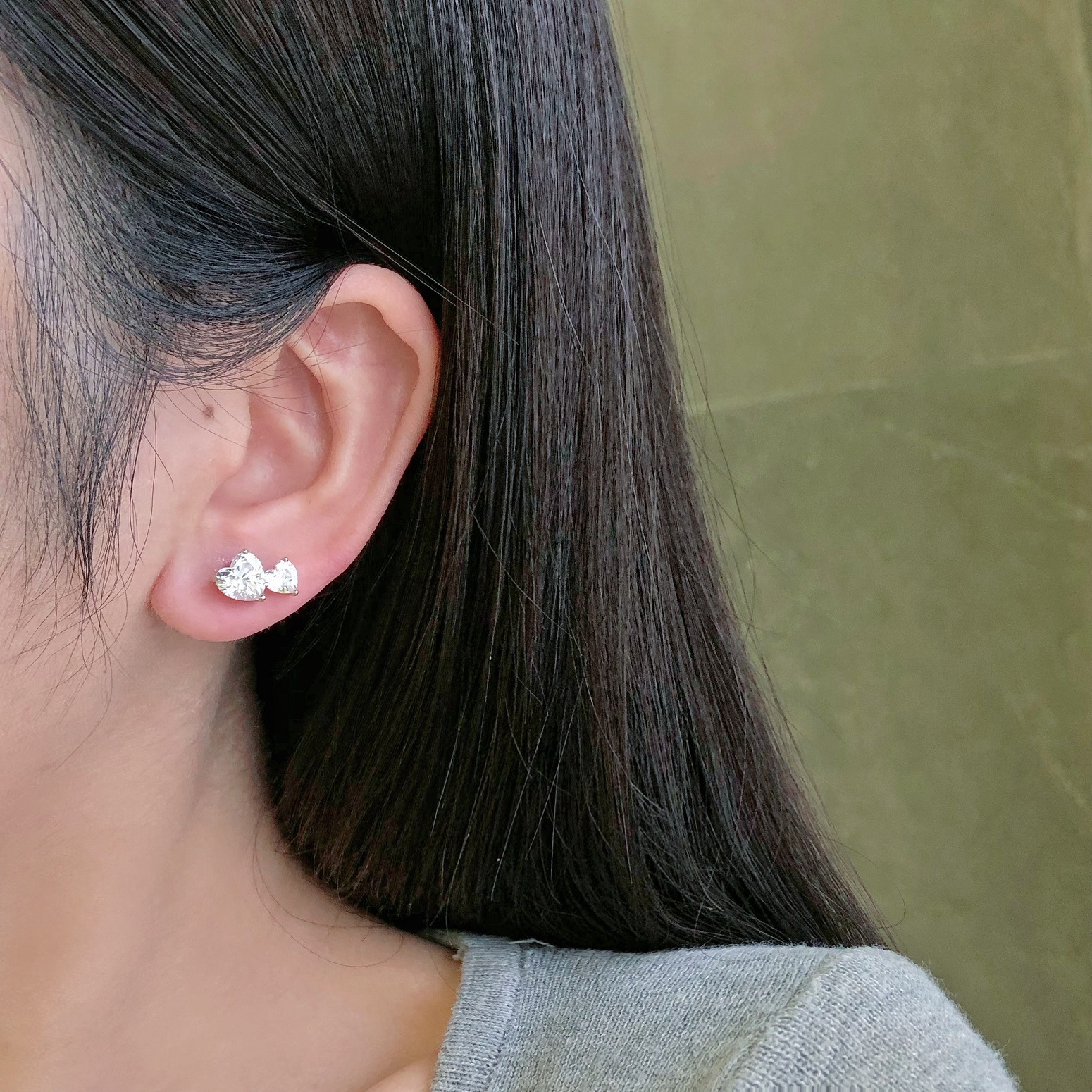 Coeur Earring - Silver