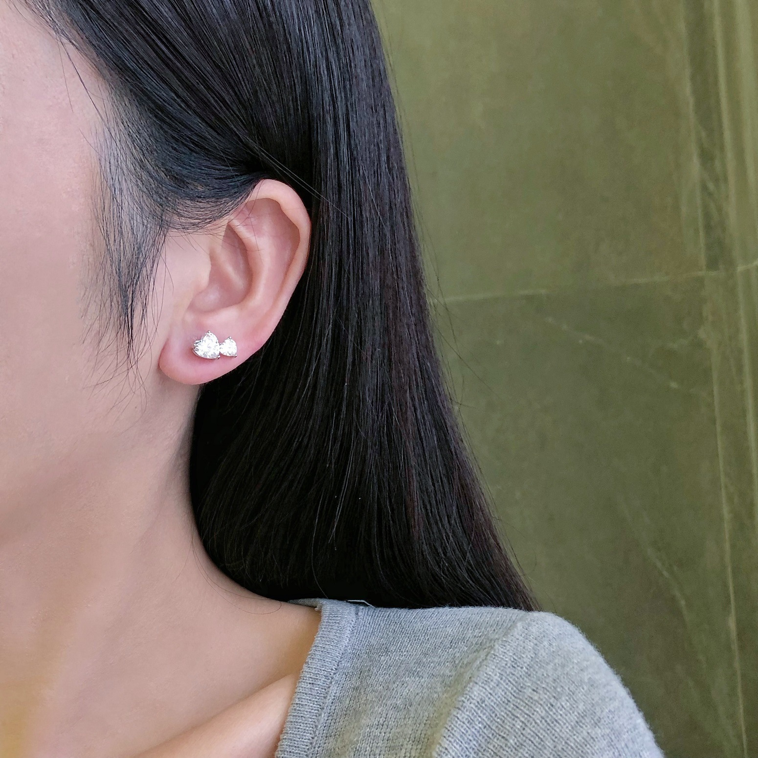 Coeur Earring - Silver