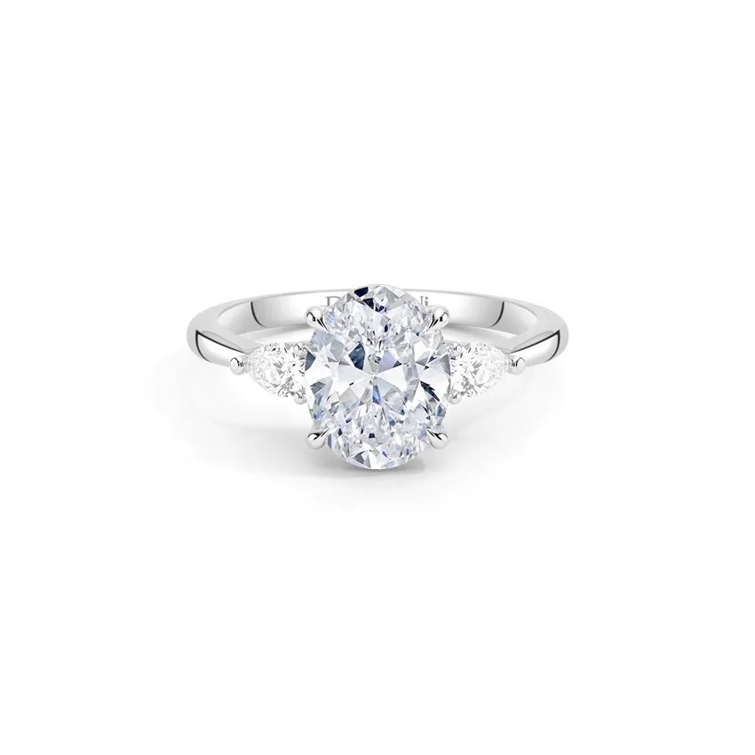 Engagement Rings 3-Stone Oval Cut Wedding Rings