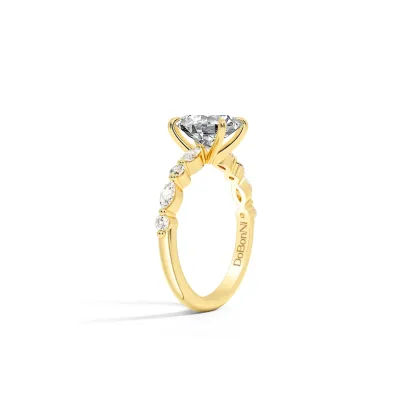 Gold Oval Cut Engagement  Ring