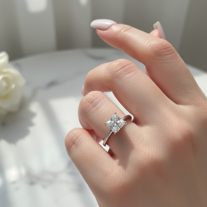 Princess Cut Wedding Engagement Ring