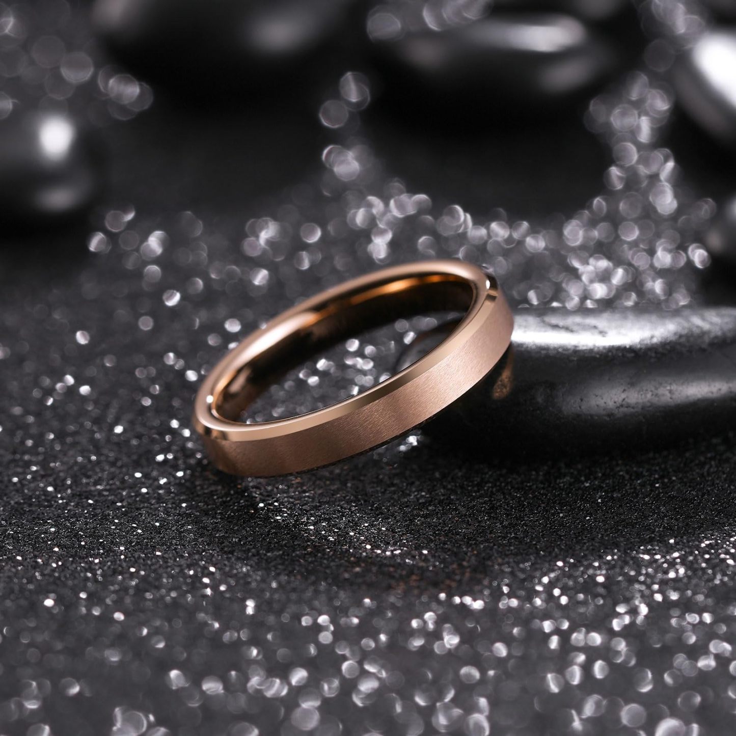 Onyx Ring - Rose Gold