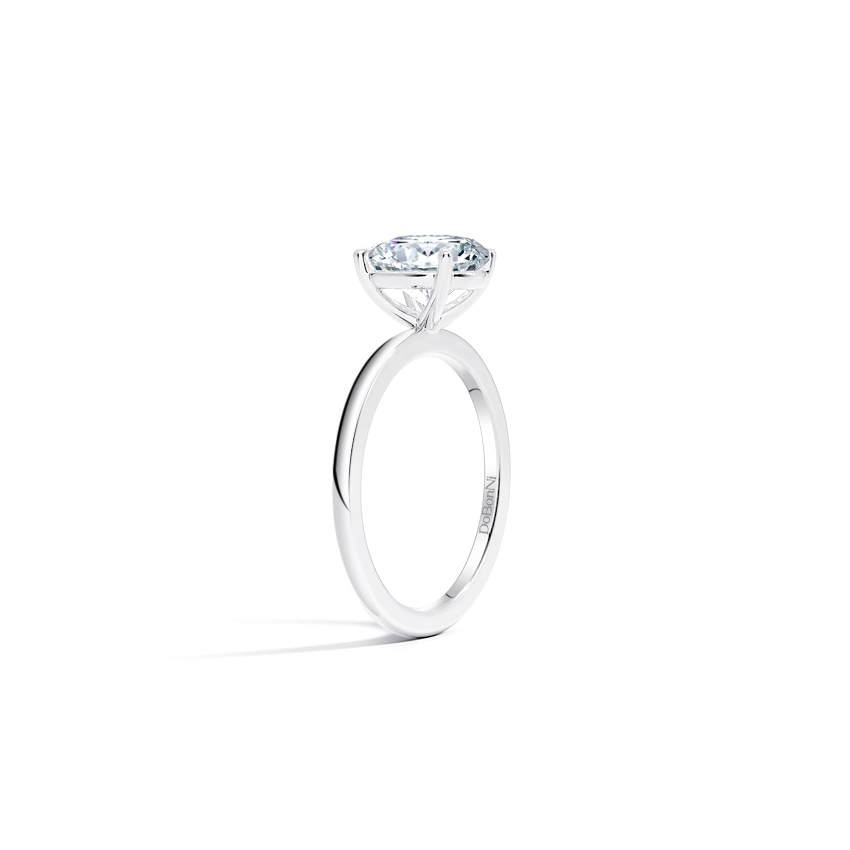 stunning silver round cut solitaire