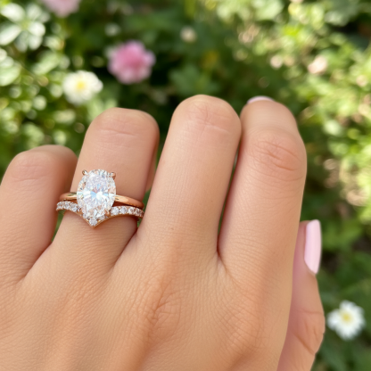 Oval Cut Engagement Ring Rose Gold