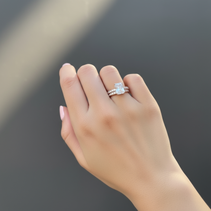 Rose Gold Radiant Cut Engagement Ring