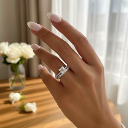 Silver Princess Engagement Ring