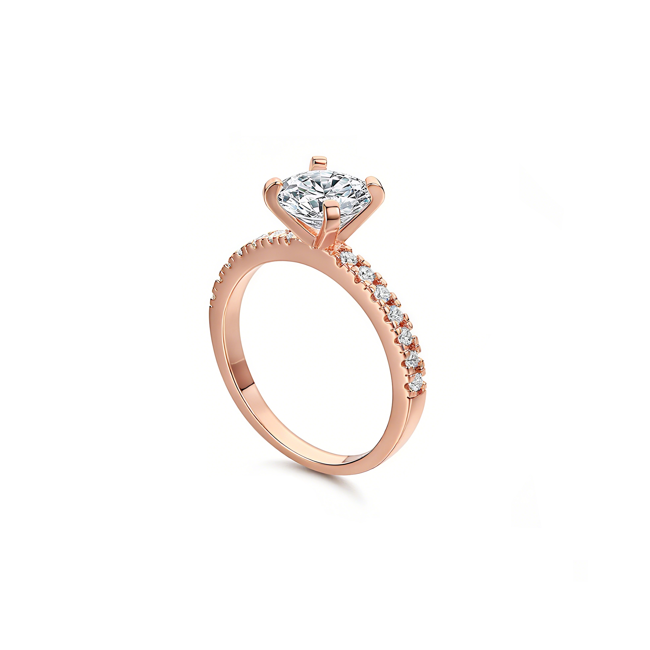 rose gold engagement ring
