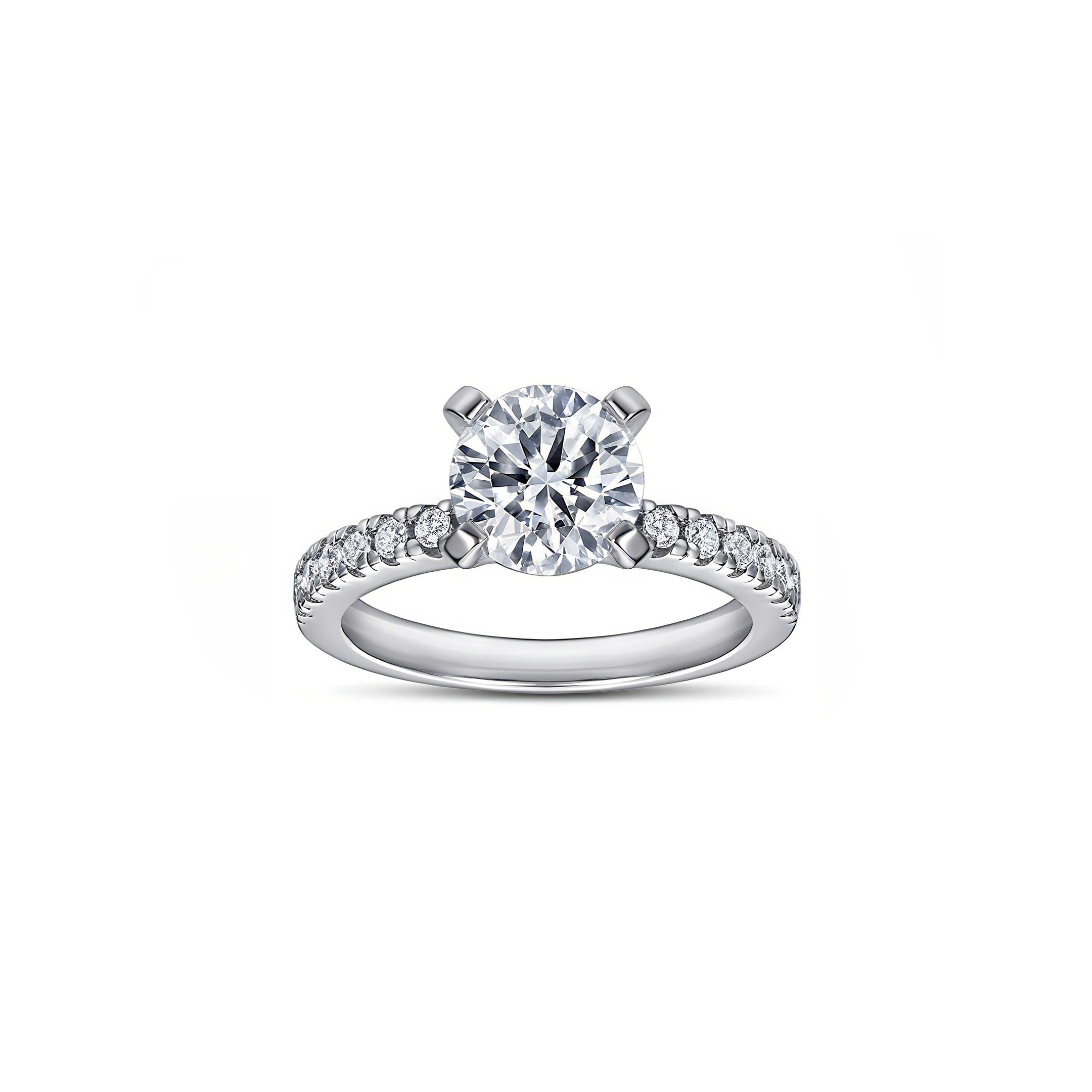 Silver engagement ring