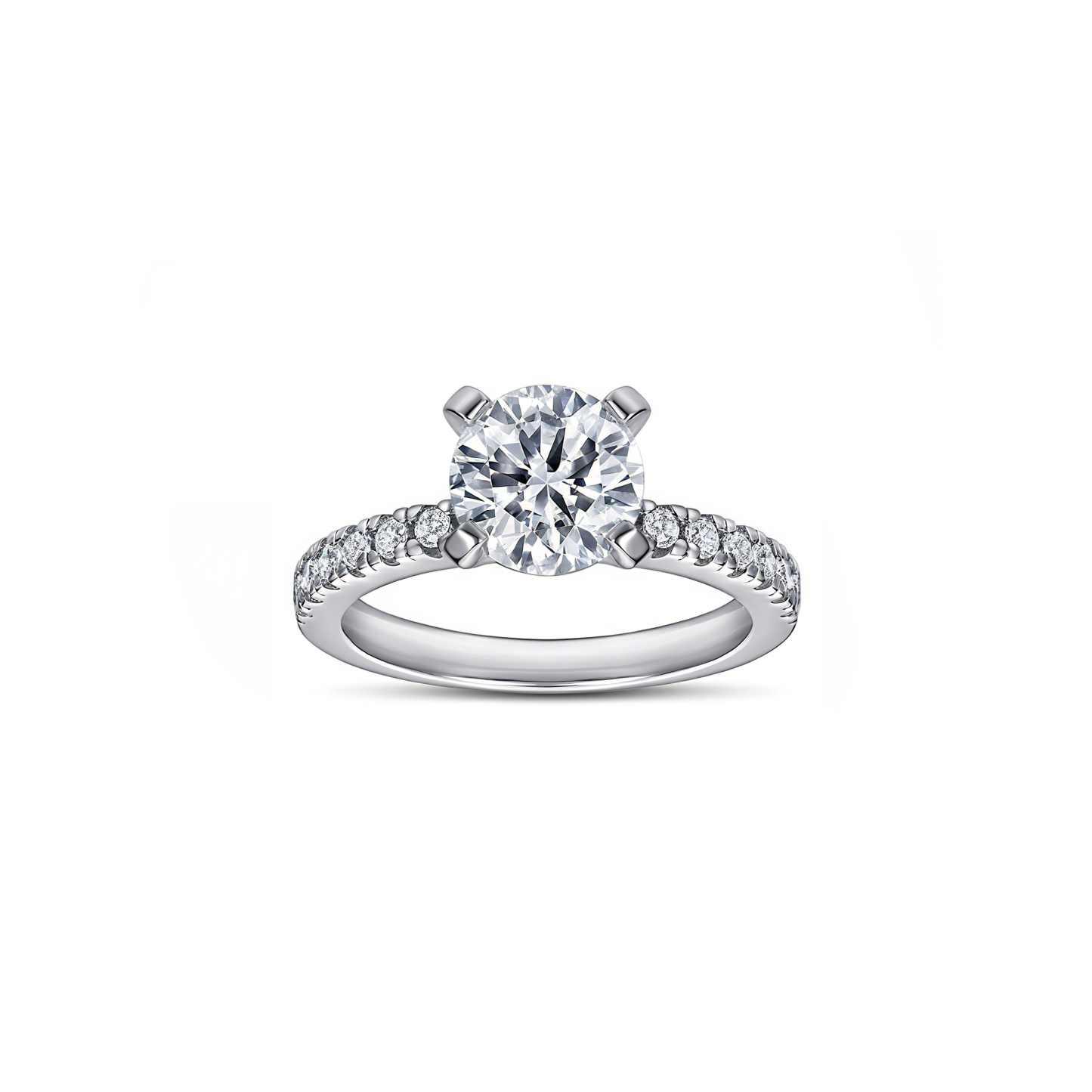 Silver engagement ring