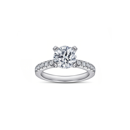 Silver engagement ring