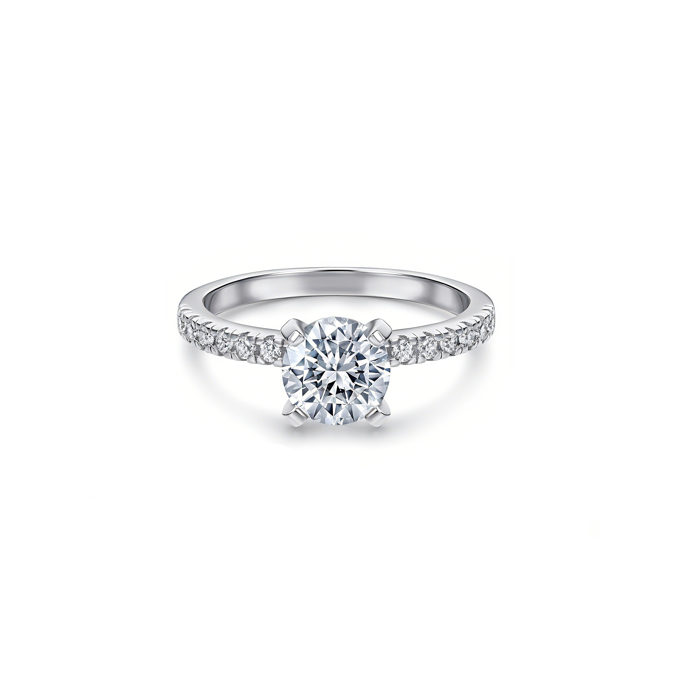 affordable silver engagement ring