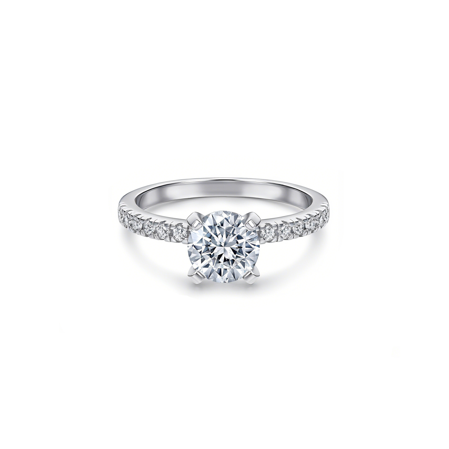 affordable silver engagement ring