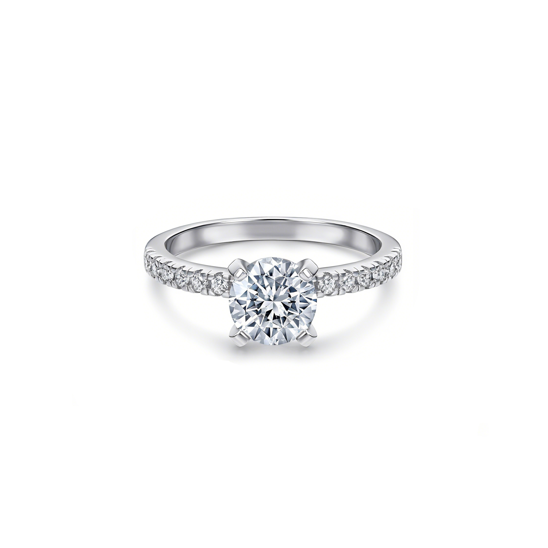 affordable silver engagement ring