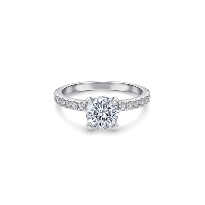 affordable silver engagement ring