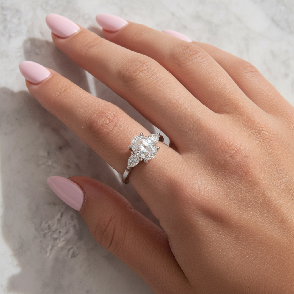 Stunning Three-Stone Engagement Ring