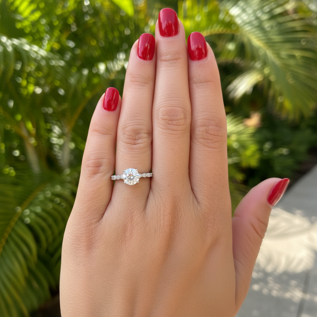 Vintage Round Engagement Ring