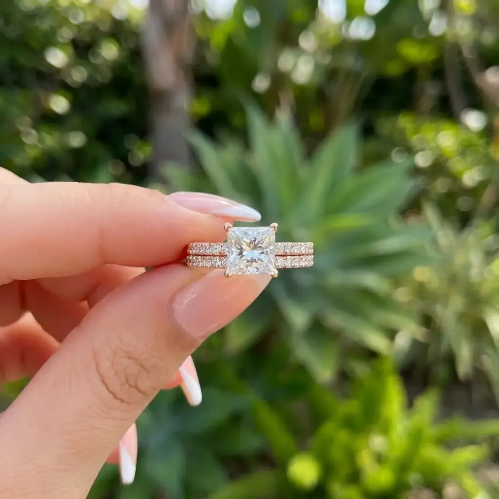 Princess Ring Set - Rose Gold