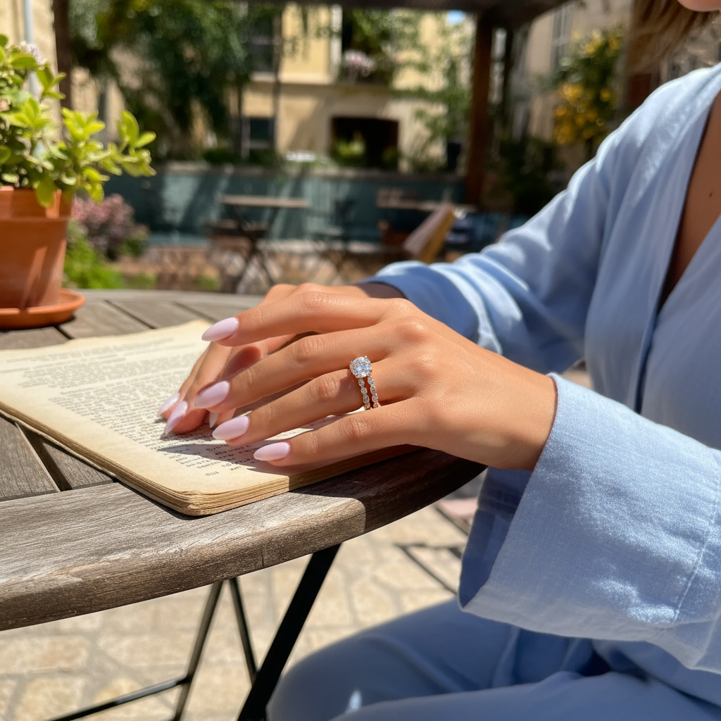 affordable rose gold engagement ring