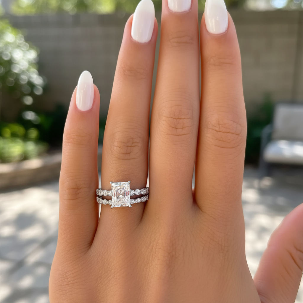 affordable silver engagement ring