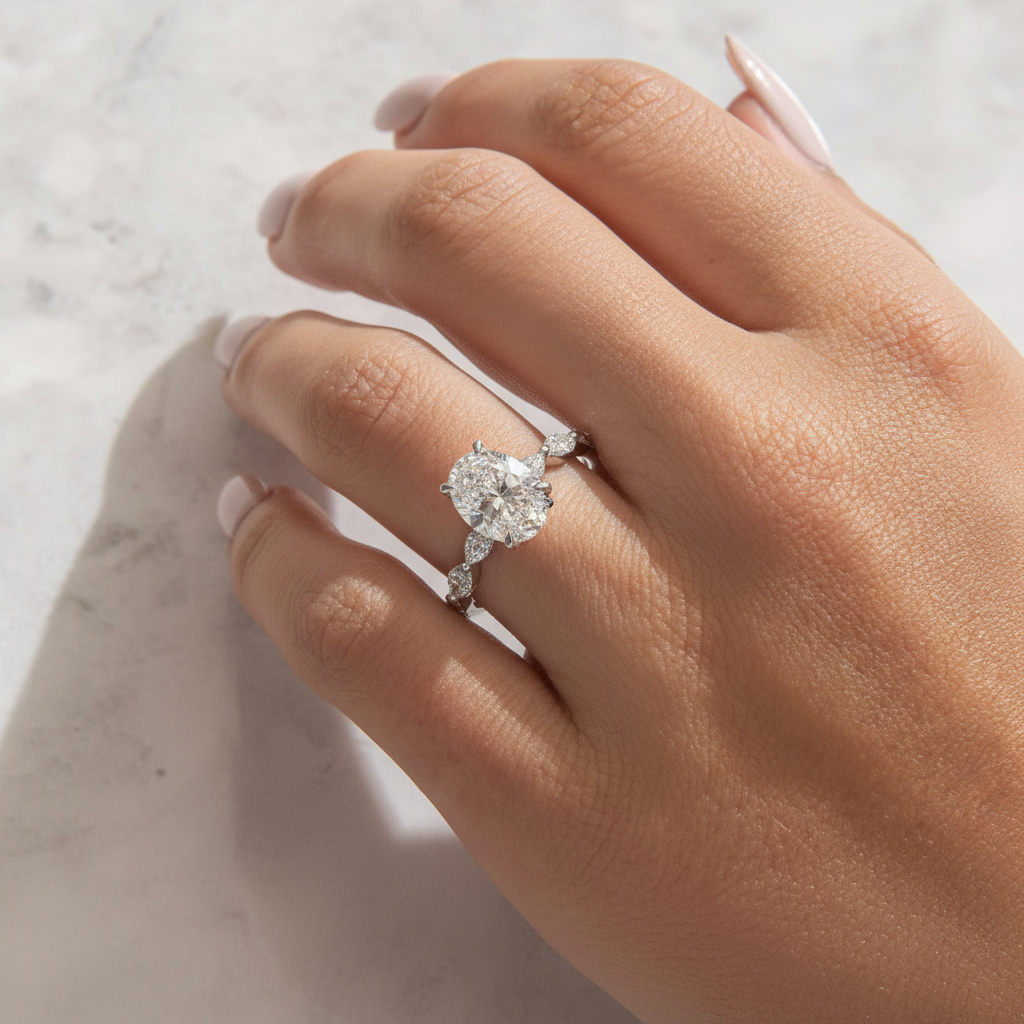 beautiful affordable silver engagement ring