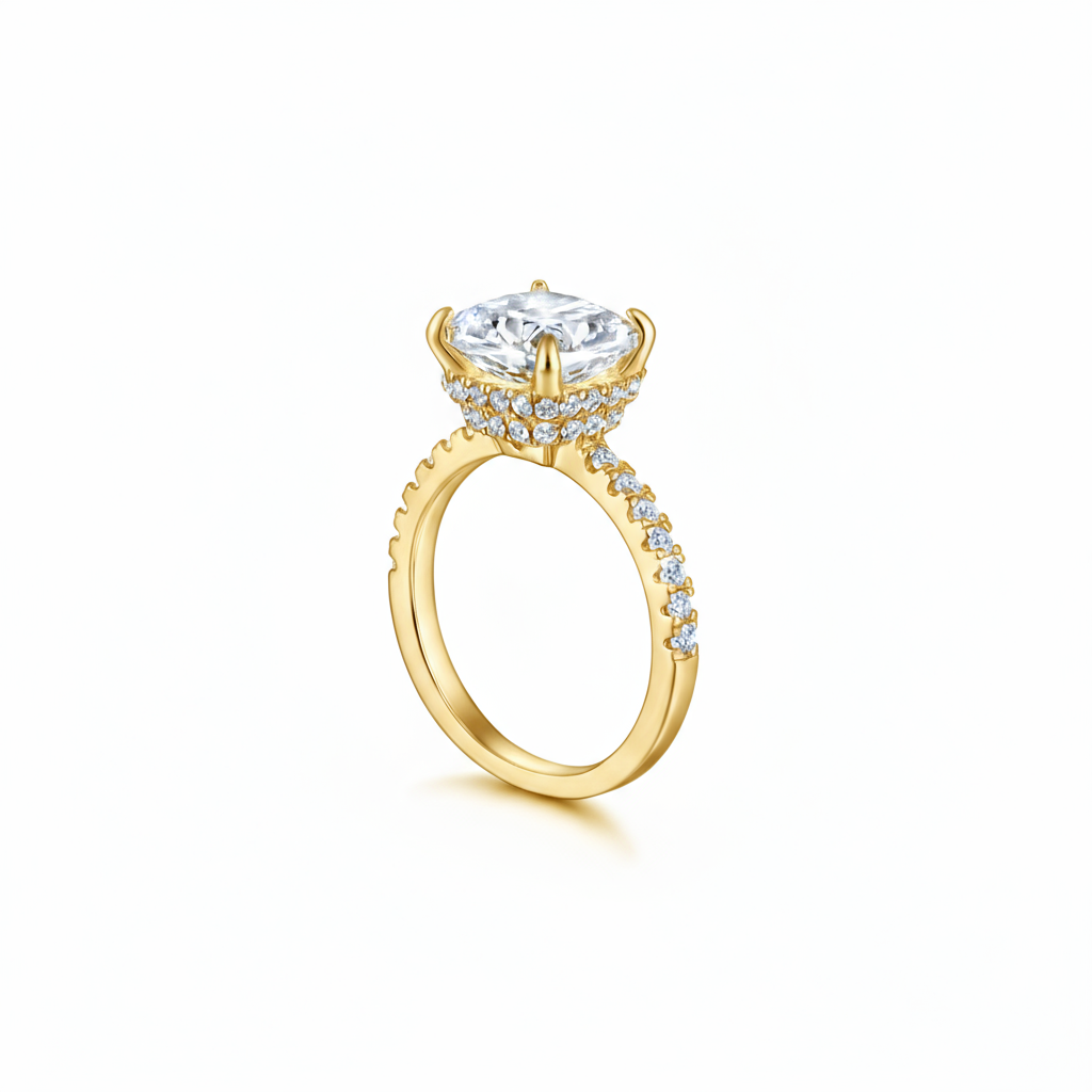 cushion cut engagement ring