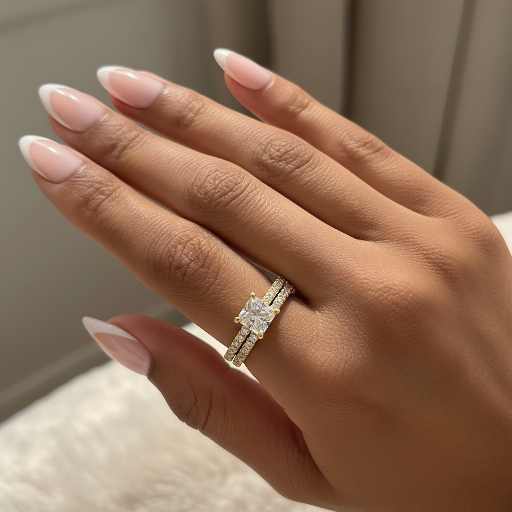 gold  Princess Engagement Ring