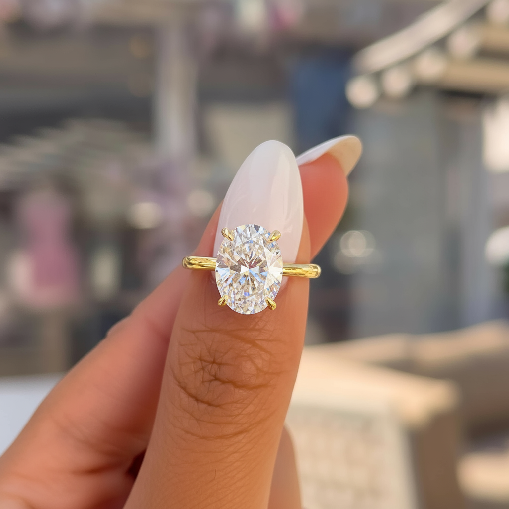 gold affordable beautiful solitaire engagement ring