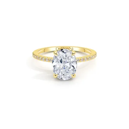 gold oval cut engagement ring
