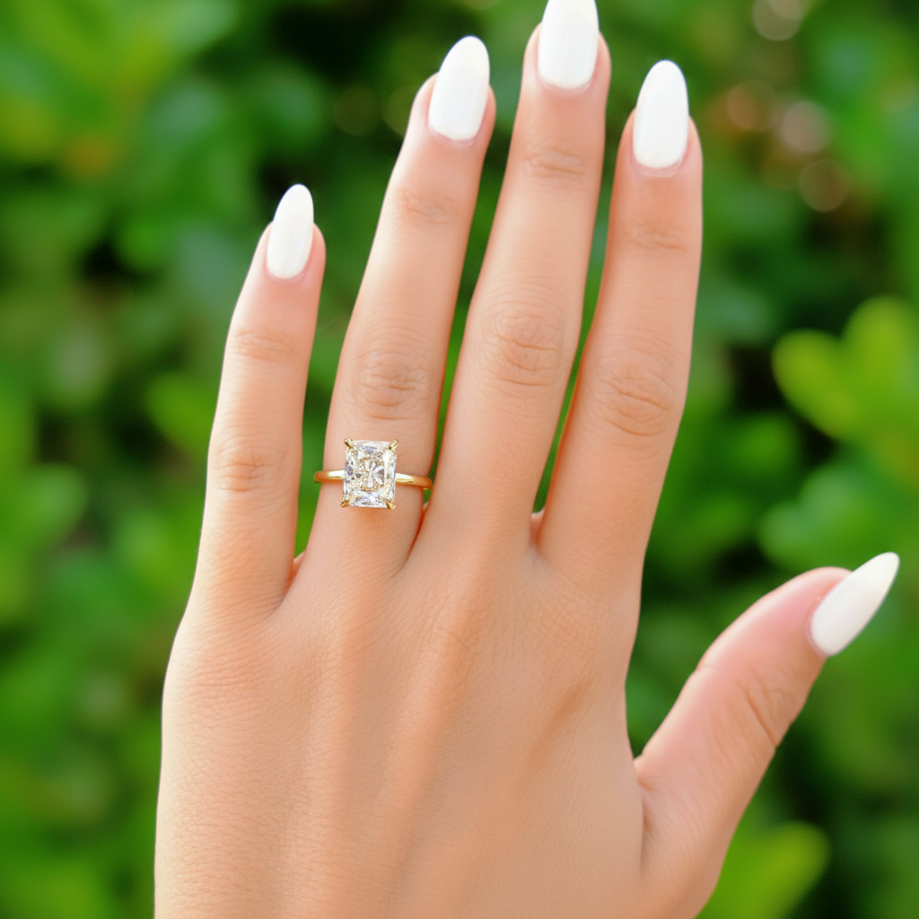 gold trendy affordable engagement ring