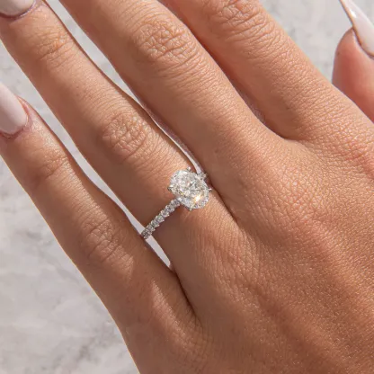 oval cut affordable 3 carat silver engagement ring