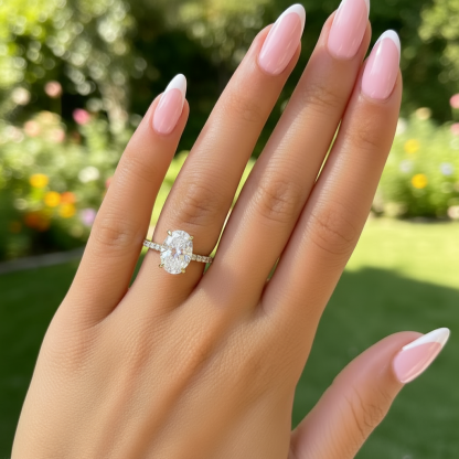 oval gold affordable oval wedding set