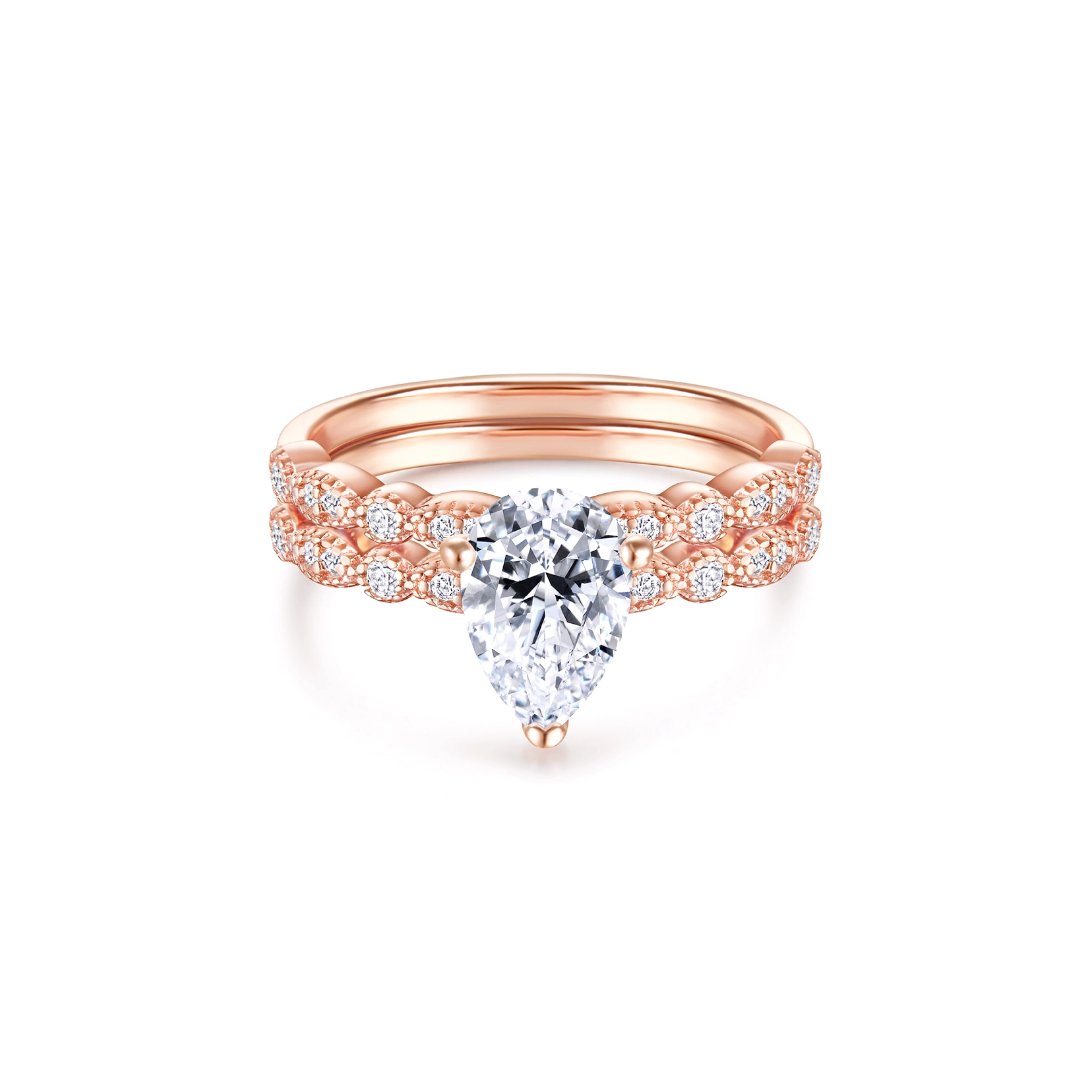 Christine Ring Set - Rose Gold