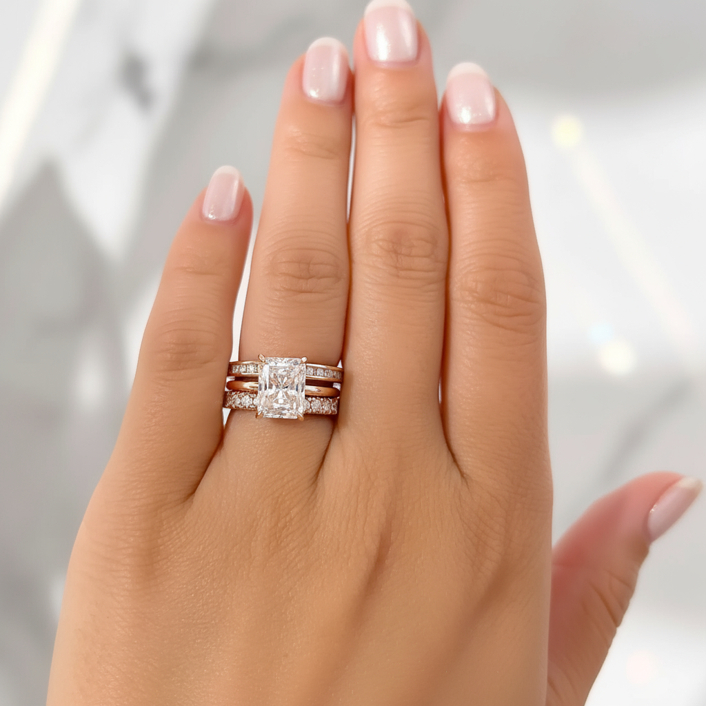 rose gold affordable engagement ring