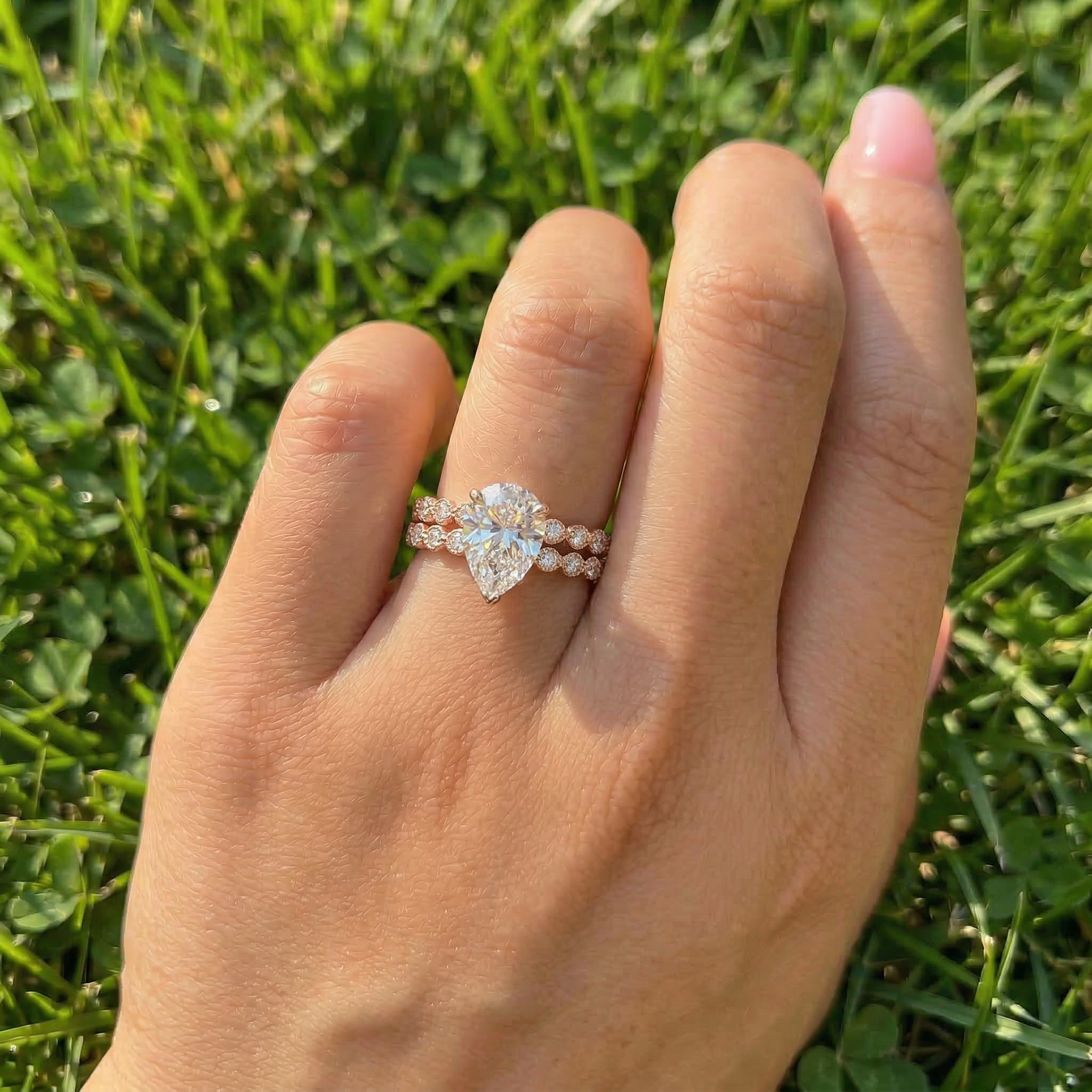 Christine Ring Set - Rose Gold