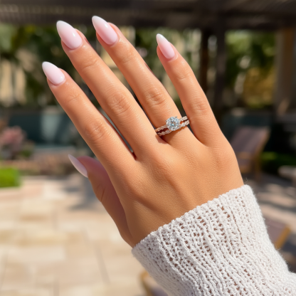 rose gold engagement ring