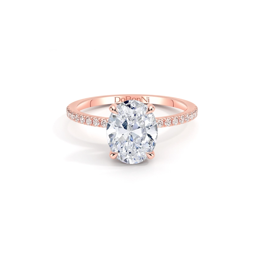 rose gold oval cut engagement ring grace ring