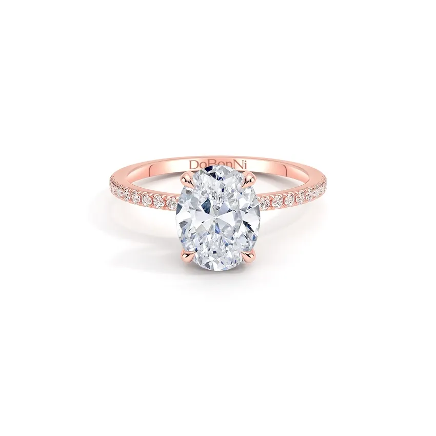 rose gold oval cut engagement ring grace ring