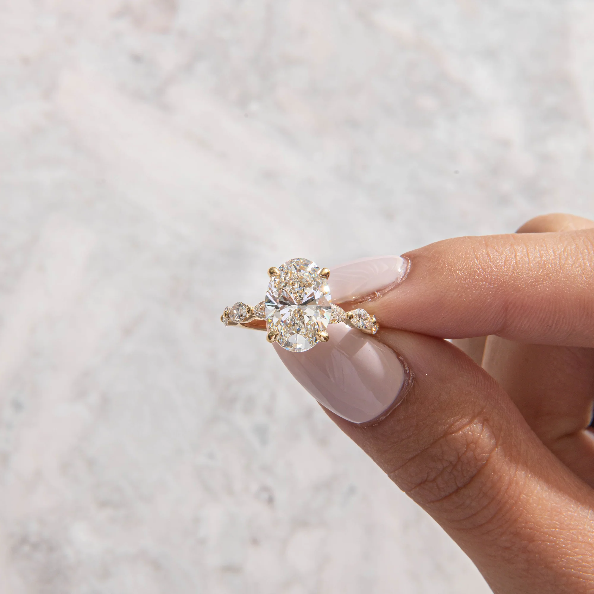 stunning gold oval cut engagement ring