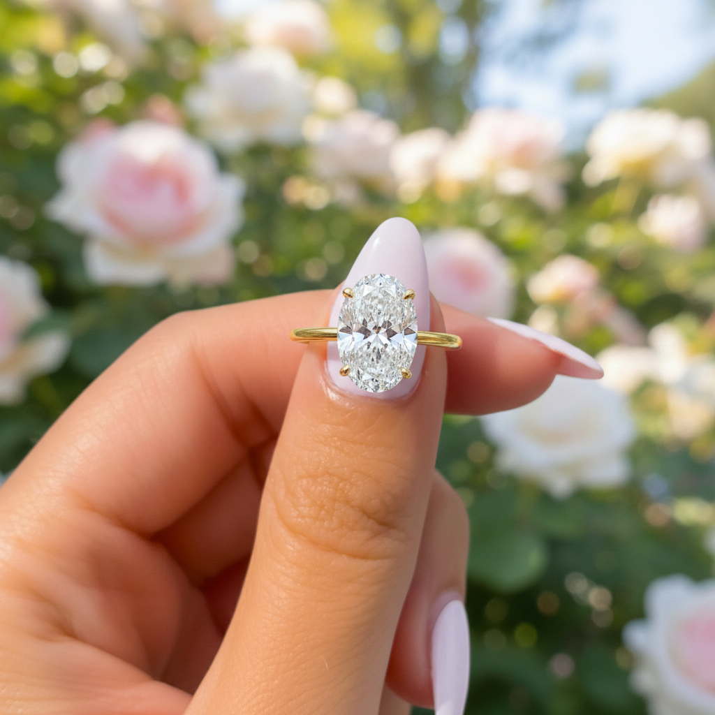 stunning gold oval engagement ring